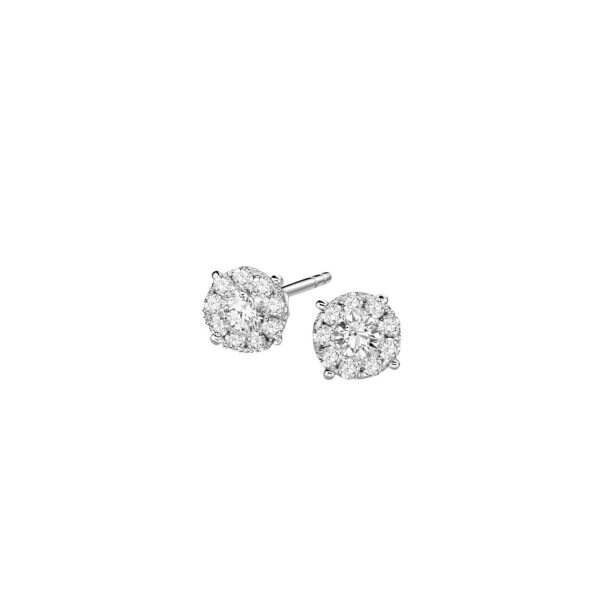 0.50 carat face Diamond White Gold Earrings