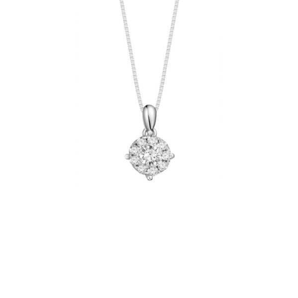 2.00 carat face Diamond White Gold Pendant