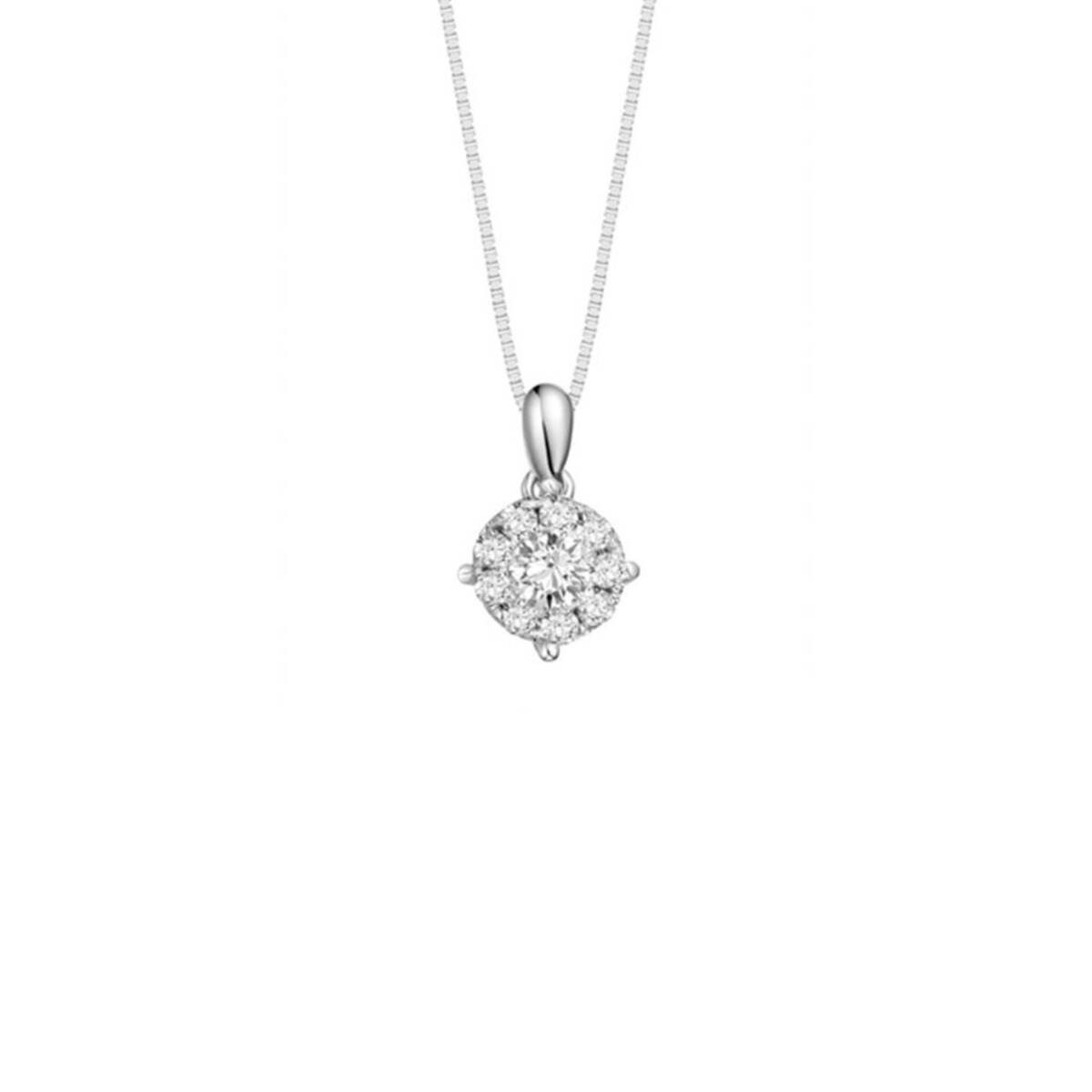 2.00 carat face Diamond White Gold Pendant
