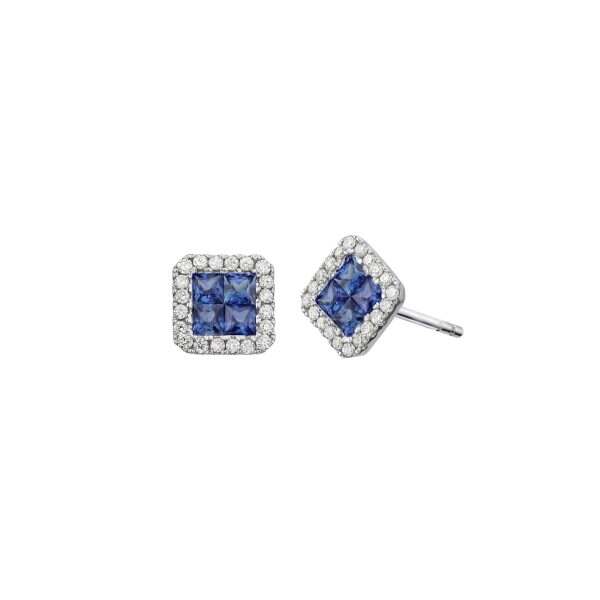 BLUE SAPPHIRE FLOWER EARRING