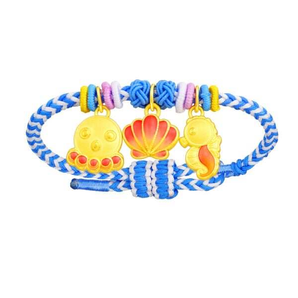 999 Gold Bao Bei Seahorse Charm